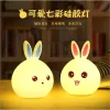 Cute rabbit silicone lamp USB Cute Pet LED color-changing atmosphere light Cute Pat Rabbit Night light Application Scenario